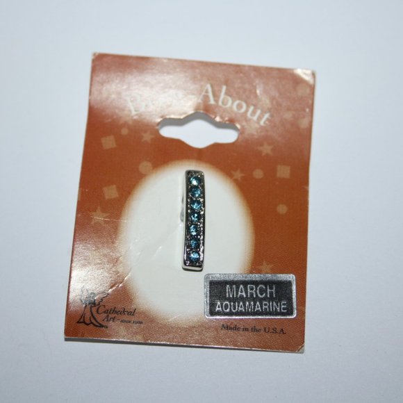 🌊💙🔗 Brag Abouts Silver Pendant · March Birthstone · NWT - Picture 3 of 4